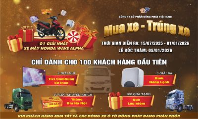 Bùng nổ cùng Xe Tải Đông Phát với chương trình “Mua xe – Trúng xe”